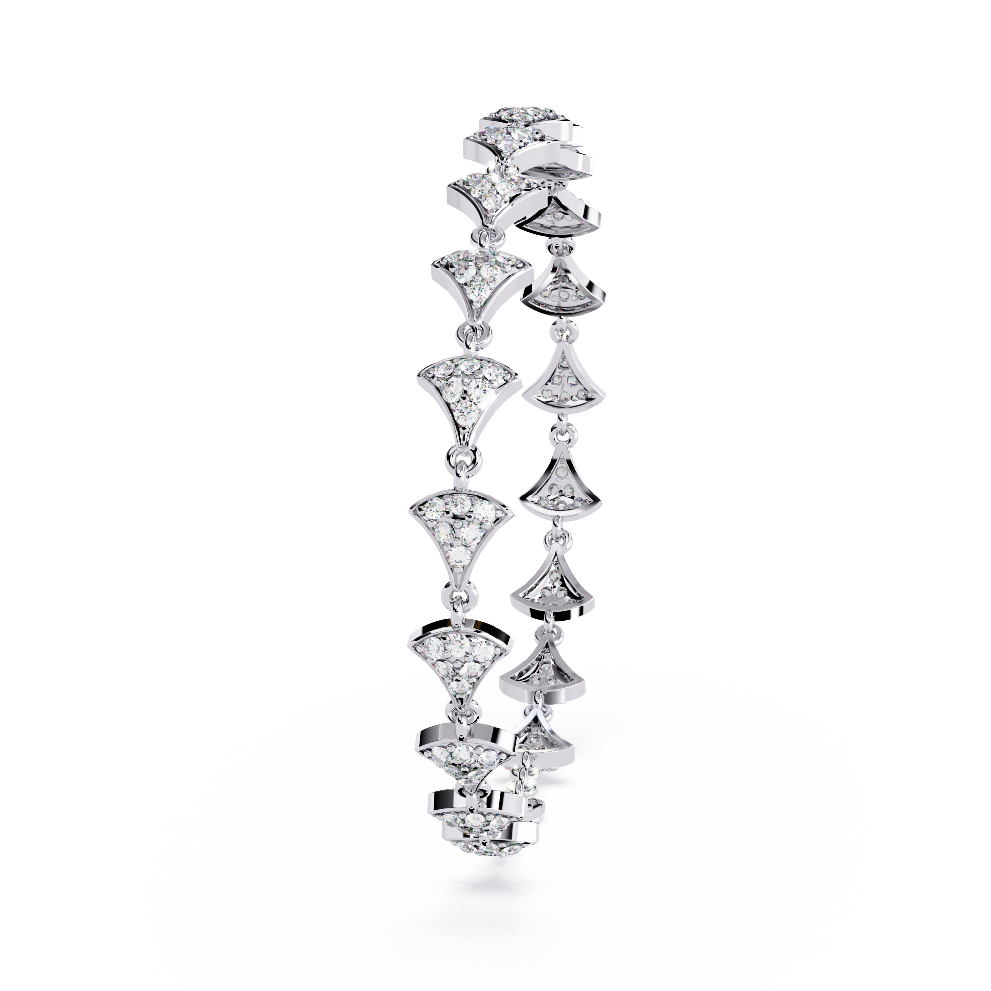 Solitairekart 1.05ct X and O Natural Diamond Tennis Bracelet-HI Color, VS-SI Clarity